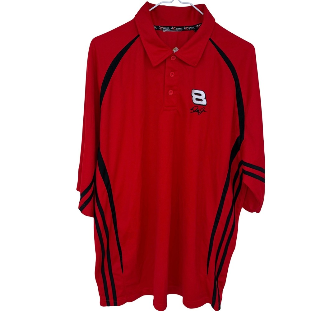 Chase Authentics Dale Earnhardt Jr Polo Shirt Men's‎ XXL Red Black #8 Budweiser